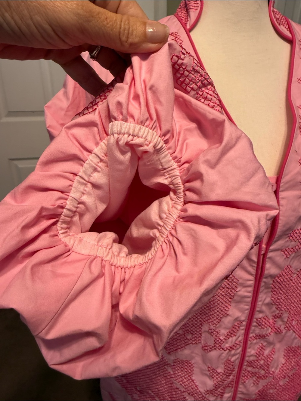 Hyacinth House Light Pink Embroidery Arem Caftan Dress - Picture 6 of 13
